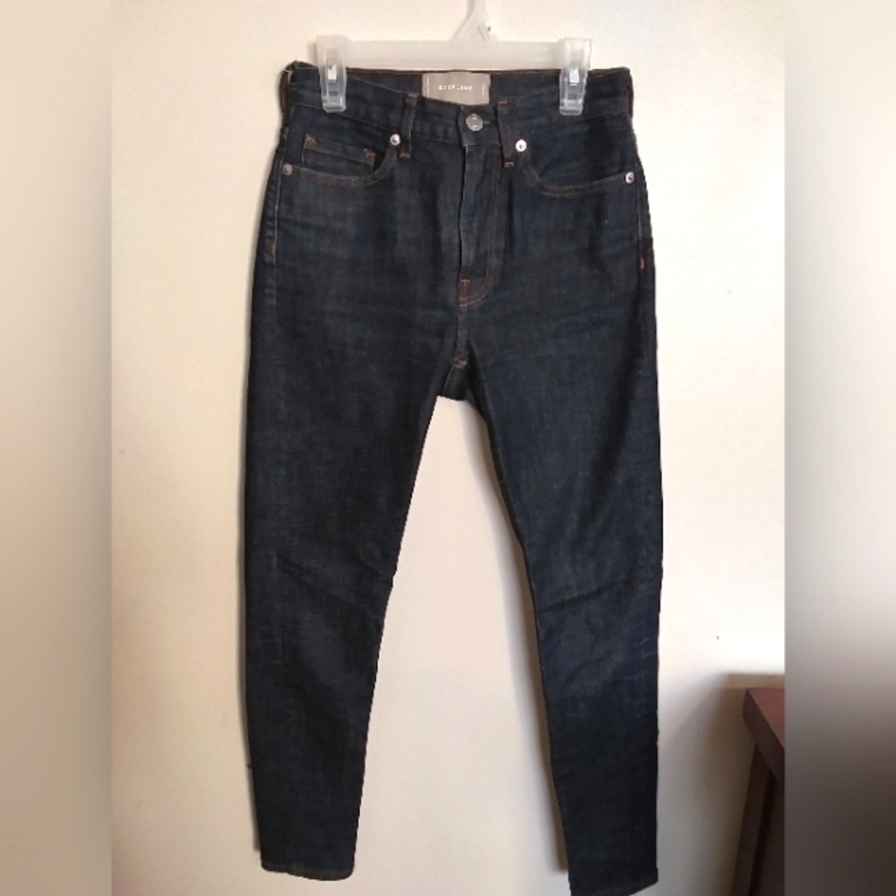 ALMOST LIKE NEW Everlane High Rise Skinny Jean in Dark Indigo size 23